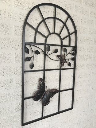 Butterfly window model, metal old-brown-rust!